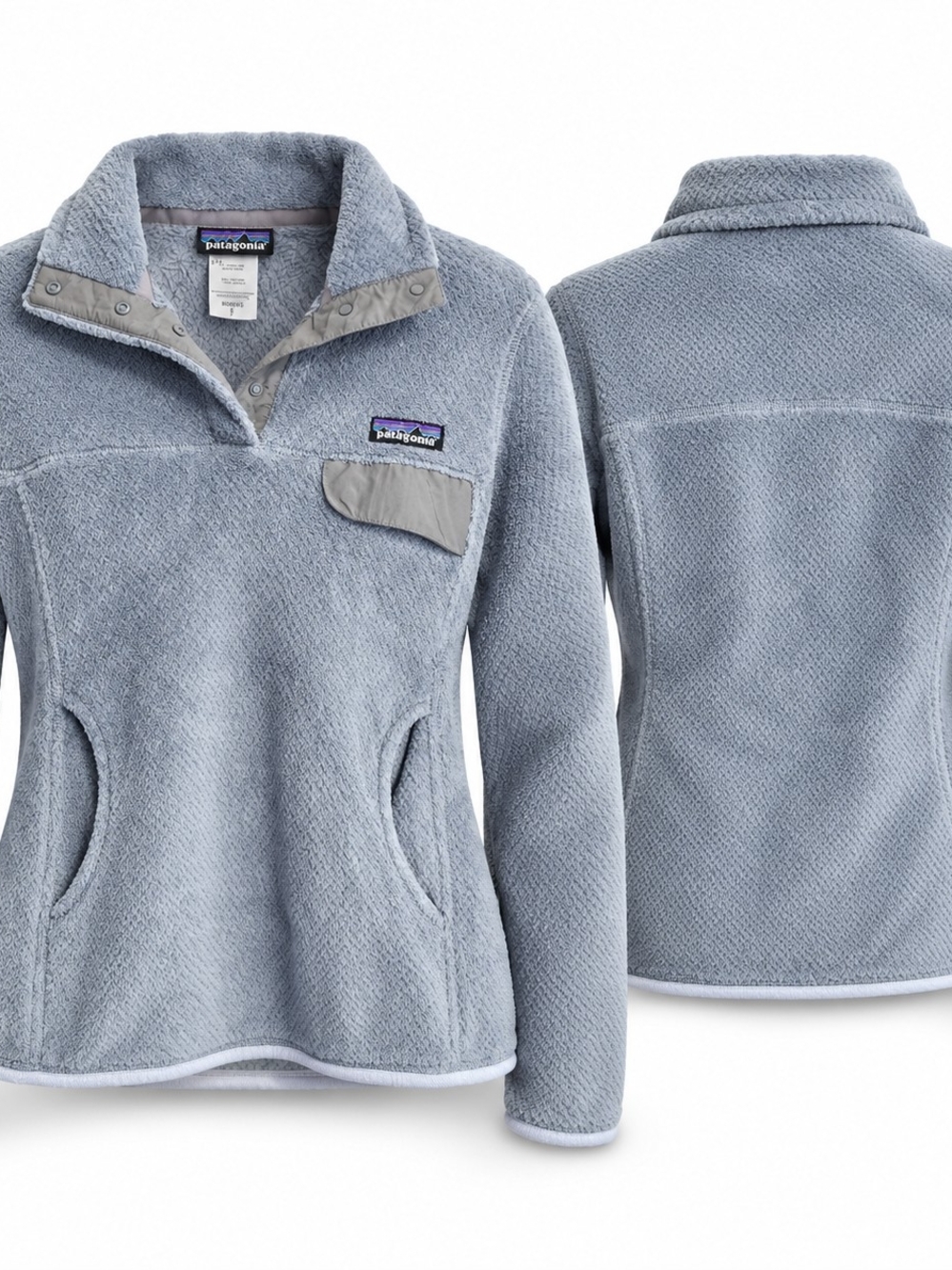 Patagonia Women’s S Gray Fleece Snap Pullover Gorpcore Outdoorsy Minimalist